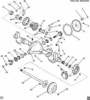 AXLE ASM/REAR 9.50 RING GEAR PART 1 (AXN)