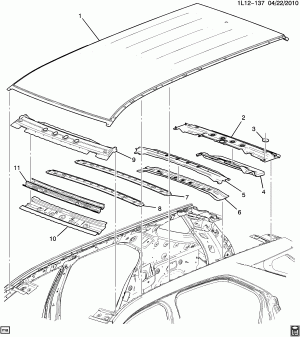 SHEET METAL/ROOF (EXC SUNROOF CF5)