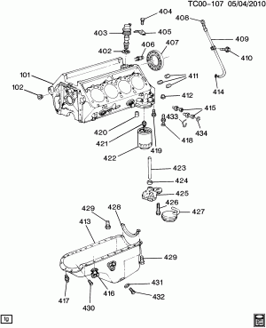 ENGINE ASM-6.5L V8 DIESEL PART 4 OIL PUMP,PAN & RELATED PARTS (L56/6.5S,L65/6.5F)