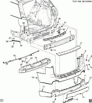 BUMPER/REAR (CHROME PACKAGE R13)