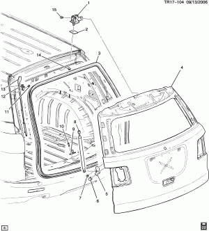 LIFTGATE HARDWARE PART 1 (G.M.C. Z88)