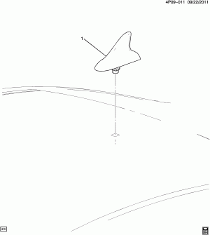 ANTENNA COVER (EXC DIGITAL U2K,U2M, "ONSTAR" UE1, NAVIGATION UY4, COMM. UI3)