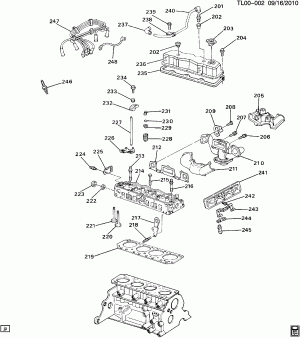 ENGINE ASM-2.5L L4 PART 2 CYLINDER HEAD & RELATED PARTS (L38/2.5A)