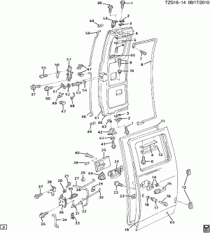 DOOR HARDWARE/SIDE REAR SWINGOUT (E24)