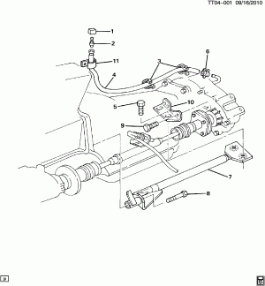 TRANSFER CASE BRACE & VENT TUBE (TYPHOON Z79)