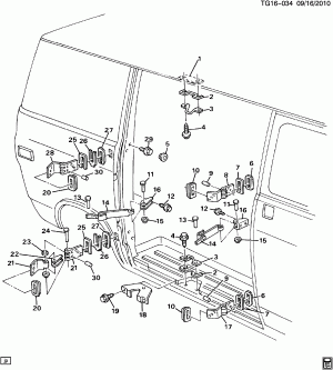 DOOR HARDWARE/SIDE REAR SWINGOUT MOUNTING (E24)
