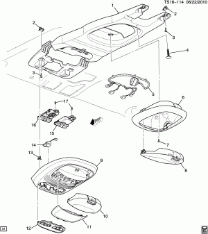 CONSOLE/ROOF (EXC SUN ROOF CF5)
