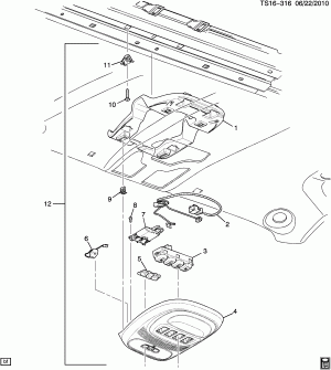 CONSOLE/ROOF (SUN ROOF CF5)