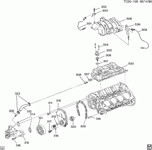 ENGINE ASM-7.4L V8 PART 3 FRONT COVER & COOLING RELATED PARTS (L29/7.4J)