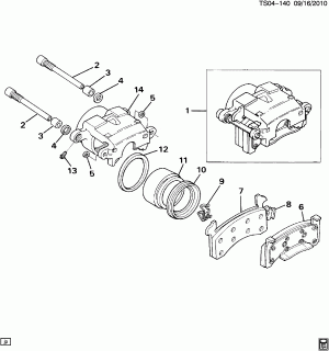 BRAKE CALIPER/FRONT (SINGLE PISTON)