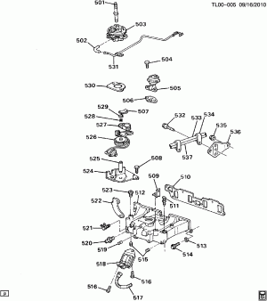 ENGINE ASM-2.5L L4 PART 5 MANIFOLD & FUEL RELATED PARTS (L38/2.5A)