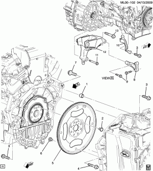 ENGINE TO TRANSMISSION MOUNTING (AUTOMATIC M7W)