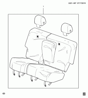 КРЫШКА В КОМПЛЕКТЕ/СИДЕНЬЕ-ЗАДНИЙ ЗАКАЗНОЙ ДИВАН С ПОДЛОКОТНИКОМ (A68)