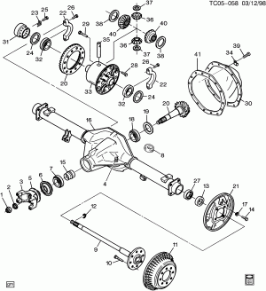 AXLE ASM/REAR 9.50 RING GEAR PART 1