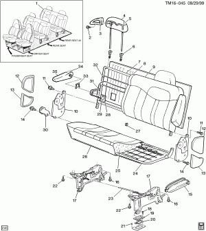 REAR SEAT #2 (3RD ROW) (FULL BENCH)(AQ4,EXC (YC7))