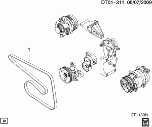 PULLEYS & BELTS/ACCESSORY DRIVE (LXT/1.6F)