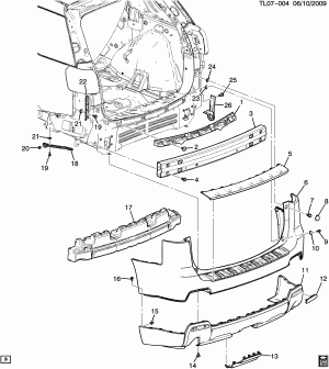 BUMPER/REAR (EXC CHROME PACKAGE R13)