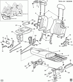 REAR SEAT/BENCH-SPLIT BACK(YC7,EXC (AL4))