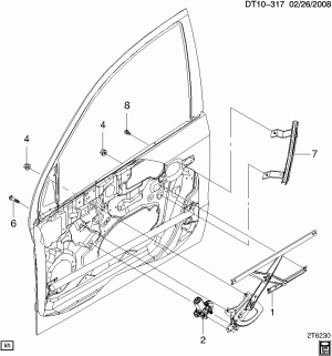DOOR HARDWARE/FRONT-WINDOW REGULATOR
