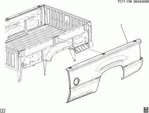 PICKUP BOX/FLEETSIDE-OUTER PANEL (E63, EXC E37,NYS)