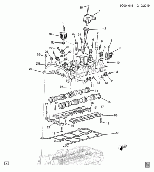 ENGINE ASM-2.7L L4 PART 8 CAMSHAFT COVER & COIL (L3B/2.7K)