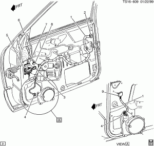 DOOR WIRING-FRONT (EXC POWER WINDOWS A31,POWER LOCKS AU3)