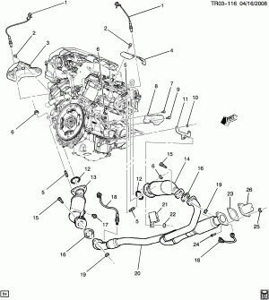 EXHAUST SYSTEM PART 1 FRONT(1ST DES)
