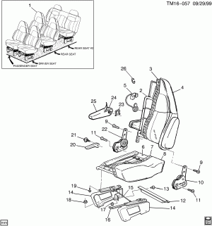 REAR SEAT/BUCKET (HIGH BACK)(AL4,EXC (YC7))