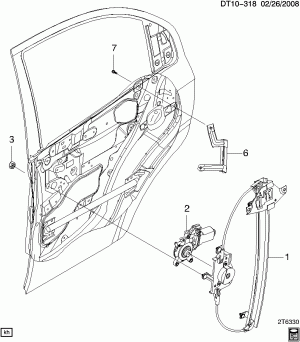 DOOR HARDWARE/REAR-WINDOW REGULATOR