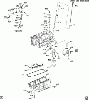 ENGINE ASM-3.4L V6 PART 4 OIL PUMP,OIL PAN & RELATED PARTS (LNJ/3.4F)