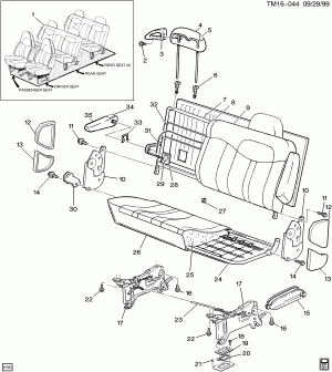 REAR SEAT/BENCH (EXC YC7,AL4)