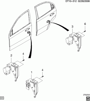 DOOR LOCK & HARDWARE/FRONT & REAR DOOR ACTUATOR