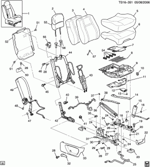 PASSENGER SEAT/BUCKET (A50)