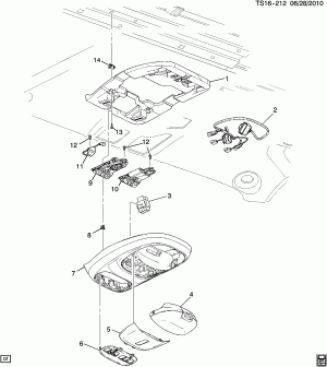 CONSOLE/ROOF (SUN ROOF CF5)