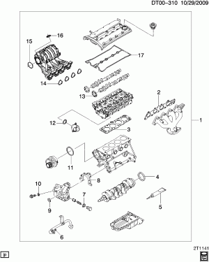 ENGINE GASKET KIT AND RELATED PARTS (LXT/1.6F)