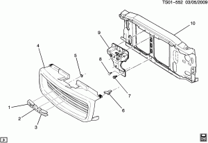 GRILLE/RADIATOR (G.M.C. Z88)
