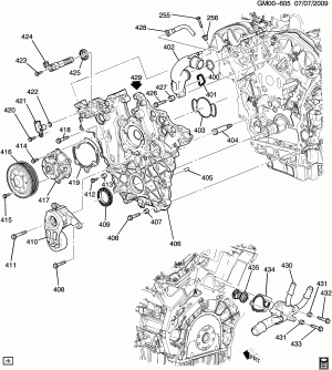 ENGINE ASM-3.6L V6 PART 4 FRONT COVER & COOLING (LFX/3.6-5)