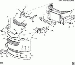 BUMPER/FRONT (CHEVROLET X88)