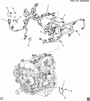 WIRING HARNESS/ENGINE (LLV/2.9-9)