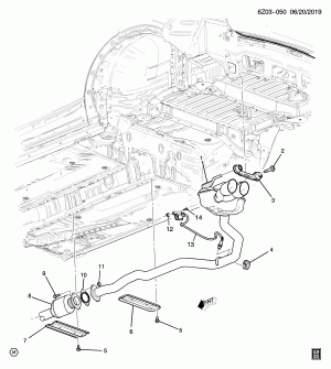 ВЫПУСКНАЯ СИСТЕМА/ЗАДНЯЯ ЧАСТЬ (LSQ/2.0-2, ПОЛНЫЙ ПРИВОД F48)