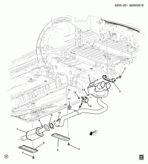 ВЫПУСКНАЯ СИСТЕМА/ЗАДНЯЯ ЧАСТЬ (LSQ/2.0-2, ЗА ИСКЛЮЧЕНИЕМ ПОЛНОГО ПРИВОДА F48)