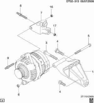 GENERATOR MOUNTING (LXT/1.6F)