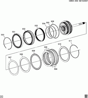 AUTOMATIC TRANSMISSION (MH7) 6T45 3-5 REVERSE CLUTCH