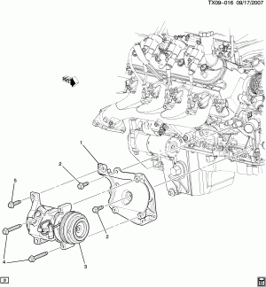 A/C COMPRESSOR MOUNTING (L20/4.8A,LMG/5.3-0,LC9/5.3-7,L9H/6.2-2,L94/6.2F)