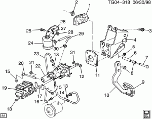BRAKE PEDAL & MASTER CYLINDER MOUNTING/HYDRAULIC(JD5,JD7,JB8)