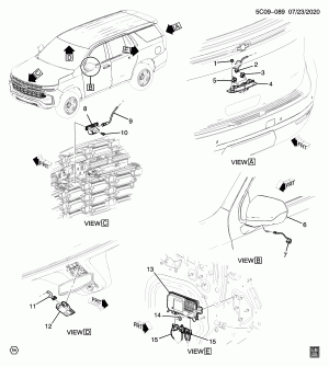 СИСТЕМА КАМЕР/ОБЗОР НА 360 (CHEVROLET X88, ЗЕРКАЛО DRZ, КАМЕРА UV2, ЗА ИСКЛЮЧЕНИЕМ ОТДЕЛКИ GFD)
