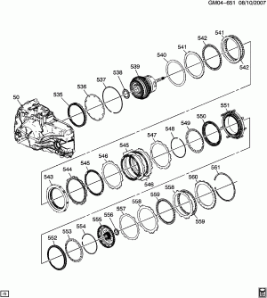 AUTOMATIC TRANSMISSION (MH7) 6T45 2-6, LOW & REVERSE & 1-2-3-4 CLUTCH PLATE