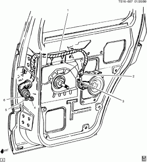 DOOR WIRING-REAR (EXC POWER WINDOWS A31,POWER LOCKS AU3)