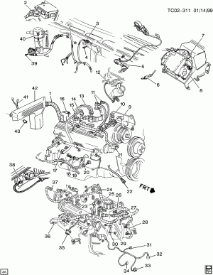 WIRING HARNESS/ENGINE (L03/5.0H,L05/5.7K)