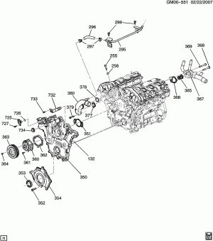ENGINE ASM-3.6L V6 PART 4 FRONT COVER & COOLING (LY7/3.6-7)